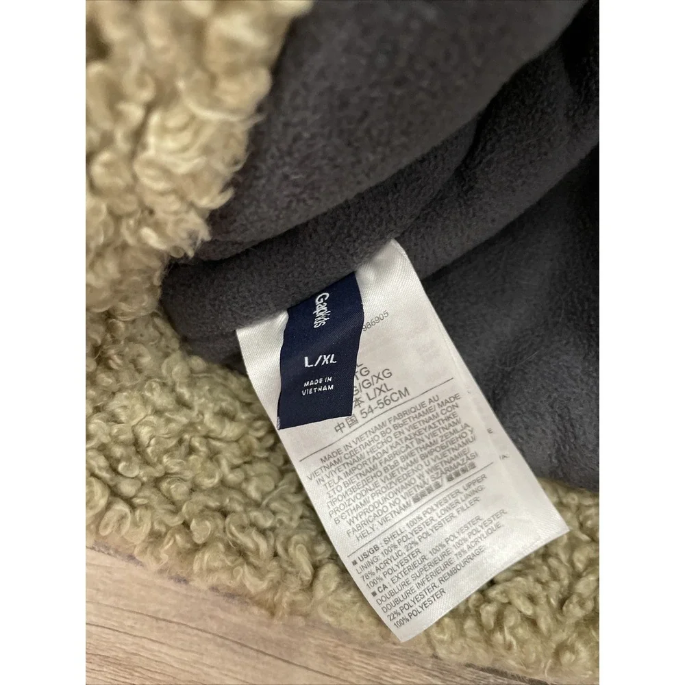 Gap Kids Toddler Boy Gray Fleece Trapper Hat Faux Fur L/XL 54-56cm
